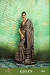 Queen By Rajtex Modal Satin Ajrakh Print Sarees